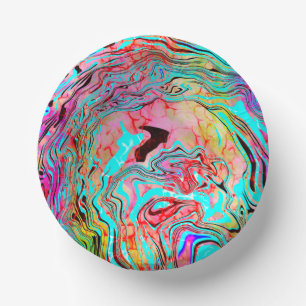 静かな抽象芸術流動的な芸術 ペーパーボウル