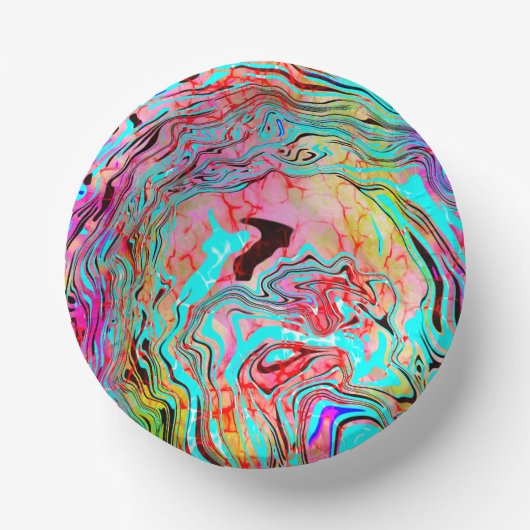 静かな抽象芸術流動的な芸術 ペーパーボウル (正面)