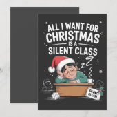 静かな授業が欲しい先生のクリスマスプレゼント セーブザデート (正面/裏面)