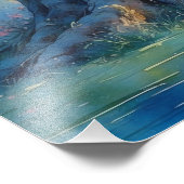 静かな日本のさくらんぼブロッサムウォーターカラーランドsc フォトプリント            (角)