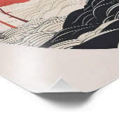 静かな日本の庭園とコイ池 フォトプリント            (角)