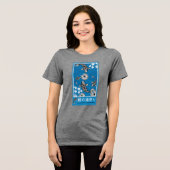 静かな日本の鯉アート トライブレンドＴシャツ (正面全面)