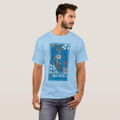 静かな日本の鯉アート Tシャツ (正面フル)
