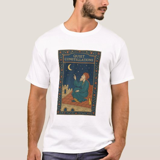 静かな星座の学者パネルTシャツ Tシャツ (正面)