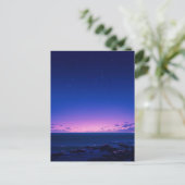 静かな星空の海の地平線 ポストカード (スタンド正面)