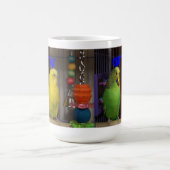 静かな時間のインコのマグ コーヒーマグカップ (中央)