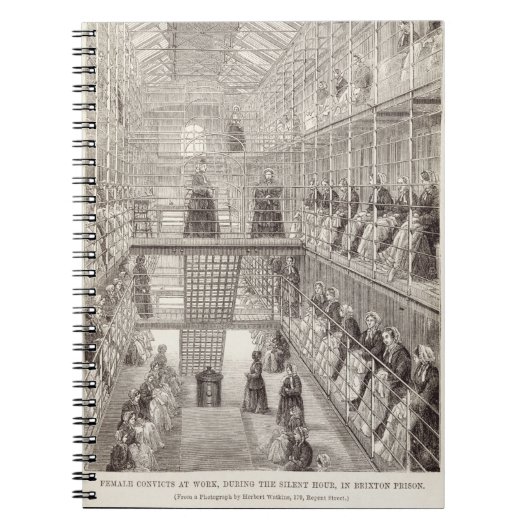 静かな時間の間の仕事の女性囚人 ノートブック (正面)