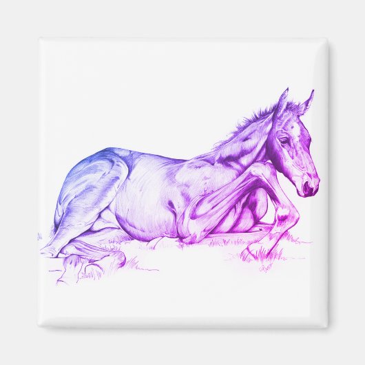 静かな時間（紫） マグネット (正面)