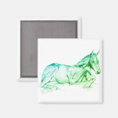 静かな時間（緑） マグネット (正面/裏面)