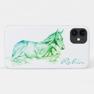 静かな時間(緑) iPhone 11 ケース