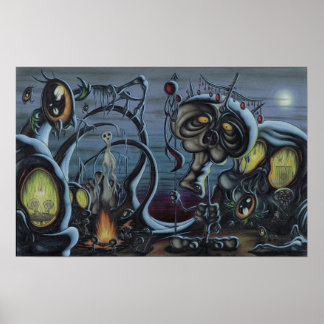 静かな月に照らされた夕べ ポスター