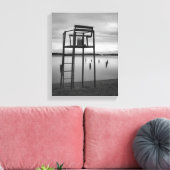 静かな朝のビーチ キャンバスプリント (インサイチュ (リビング))