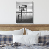 静かな朝のビーチ キャンバスプリント (インサイチュ (寝室))