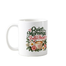 静かな朝、心満たされて コーヒー好きの人へ贈る花柄デザイン