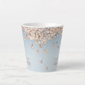 静かな朝-落ちるイチョウの葉 カフェラテマグ (正面)