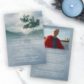 静かな木の発表ライフお祝い写真 招待状