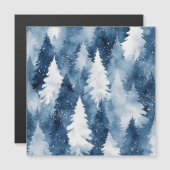 静かな松の冬の森 (正面/裏面)