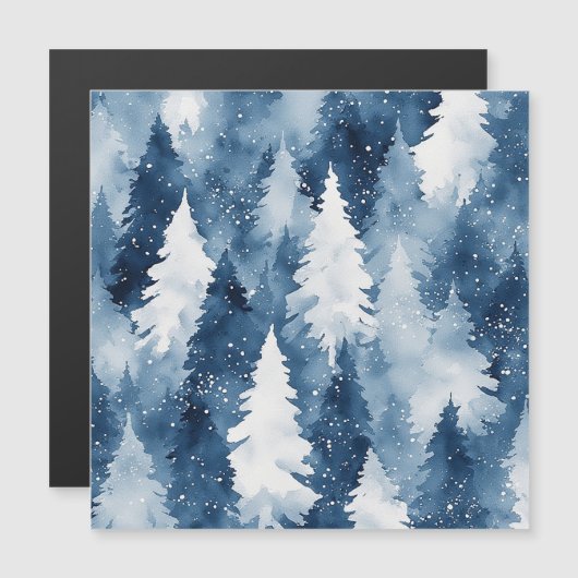 静かな松の冬の森 (正面/裏面)