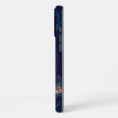 静かな森と月のデザイン iPhoneケース (左側面)