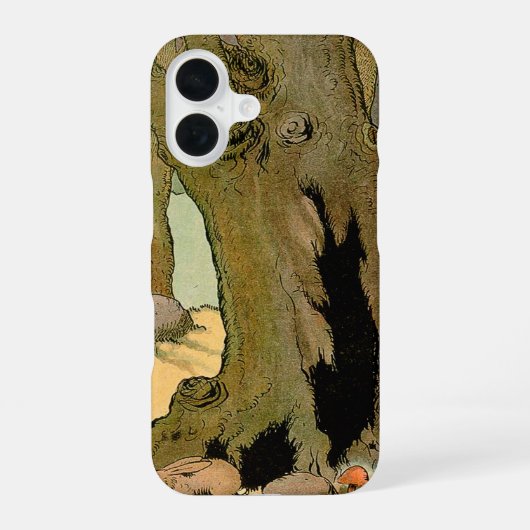 静かな森のウサギ iPhone 16ケース (裏面)