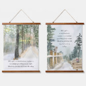 静かな森のパス水の色オプションの文言 吊り下げ型タペストリー (ダブル)