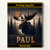 静かな森の中のムースのポール ノートブック (裏面)