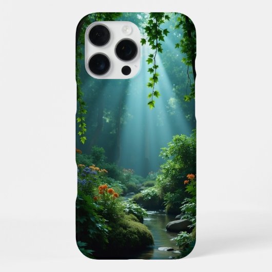 静かな森の小川 iPhoneケース iPhone 16 Pro Maxケース (裏面)