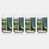 静かな森の静寂：鹿の放牧 ガラス缶 (左)