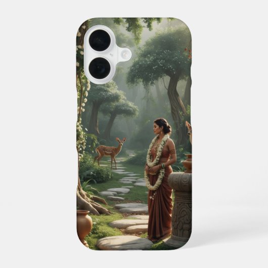静かな森 iPhone 16ケース (裏面)