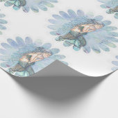 静かな水の人魚の母と赤ちゃんのベビーシャワー ラッピングペーパー (角)
