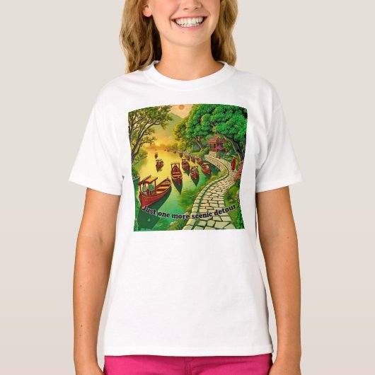 静かな水辺 Tシャツ (正面)