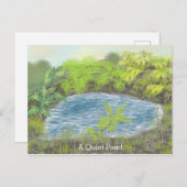 静かな池のはがき ポストカード (正面/裏面)