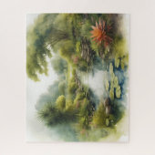 静かな池 ジグソーパズル (縦)