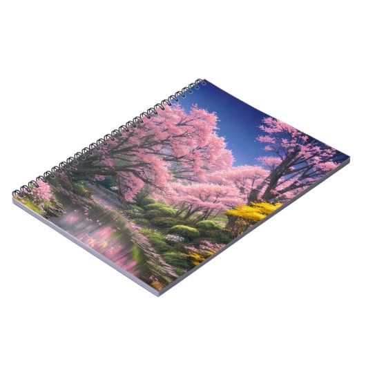 静かな流れが静かな森を抜ける ノートブック (左側)