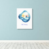 静かな海の絵画「Still Becoming」 キャンバスプリント (インサイチュ (ウッドフロア))