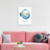 静かな海の絵画「Still Becoming」 キャンバスプリント (インサイチュ (リビング))