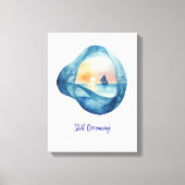 静かな海の絵画「Still Becoming」 キャンバスプリント (正面)