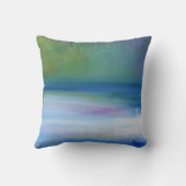 静かな海の青緑の抽象芸術の装飾用クッション クッション (裏面)