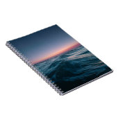 静かな海サンセットウェーブノート ノートブック (右側)