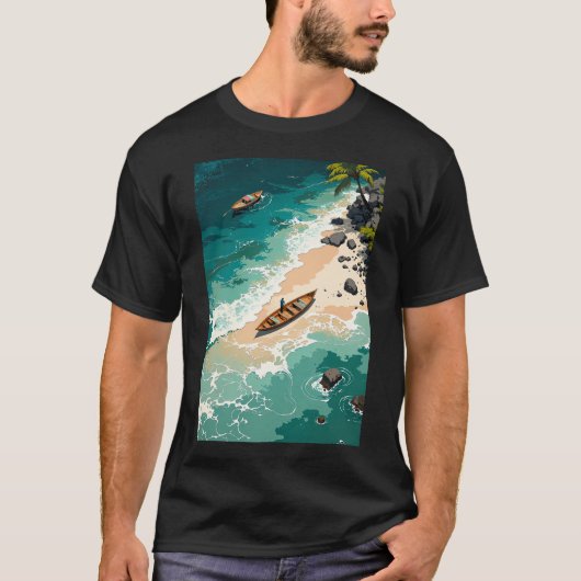 静かな海岸のリトリート Tシャツ (正面)