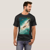 静かな海岸のリトリート Tシャツ (正面フル)