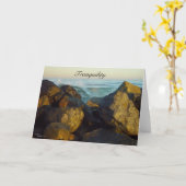 静かな海波グリーティングカード カード (黄色い花)