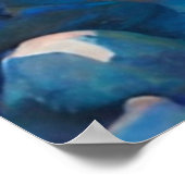 静かな海 – 富士山の反射 ポスター (角)