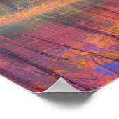 . .静かな湖を背の高い木に包まれた ポスター (角)