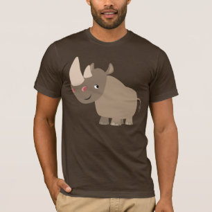 静かな漫画のサイのTシャツ Tシャツ