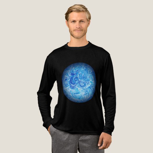 静かな潮流 フルイドアート トライブレンドTシャツ (正面全体)