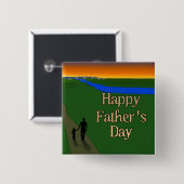 静かな父と息子の散歩 缶バッジ (正面&裏面)