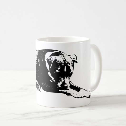 静かな番犬マグ コーヒーマグカップ (正面右)