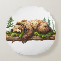 静かな眠る熊素朴の森の水色