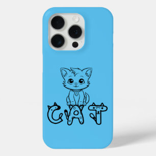 「静かな瞬間を猫で」の表紙 iPhone 15 PROケース